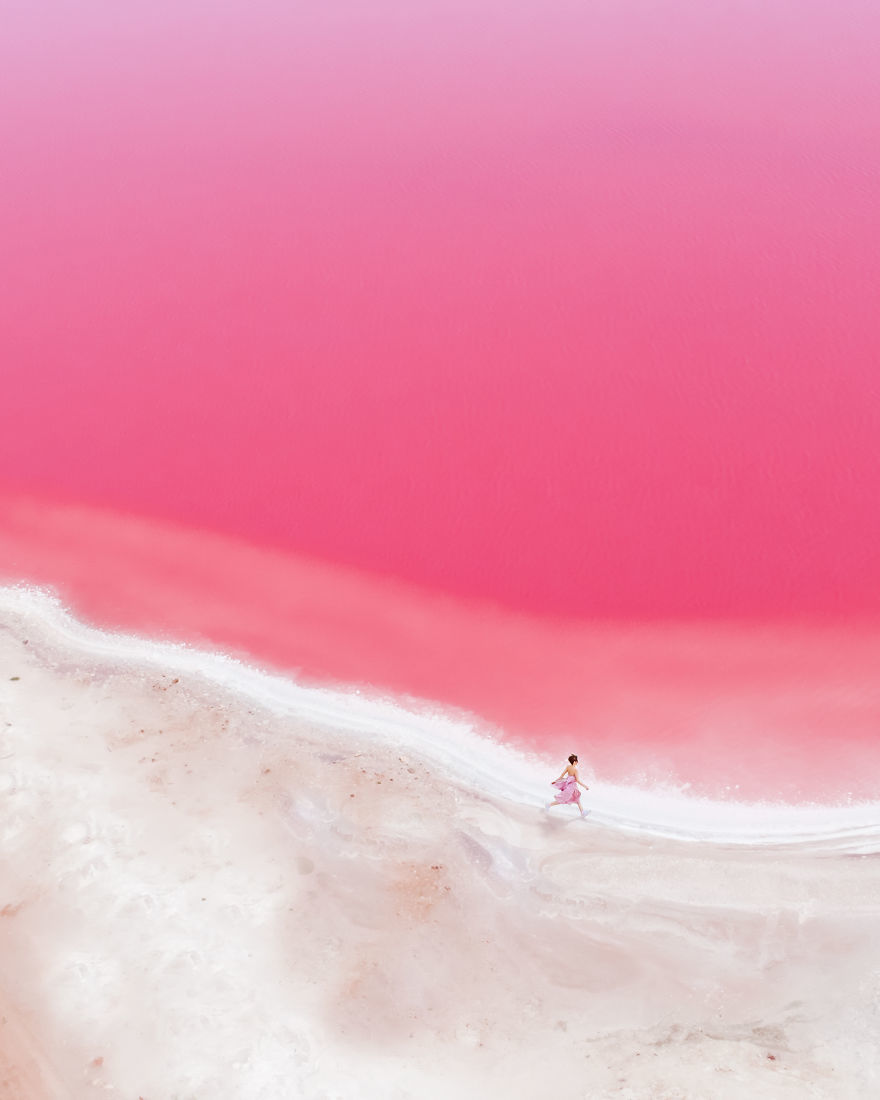 Ngắm vẻ đẹp kỳ diệu với hồ nước màu hồng ở Úc