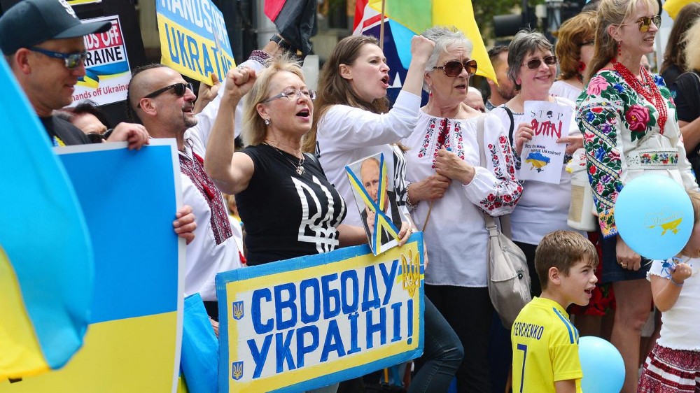 Người Ukraine ở Úc xuống đường biểu tình